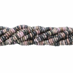 6 x 2mm Rondelle Shape Bead - Rhodonite - 39cm Strand