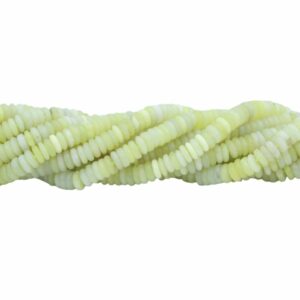 6 x 2mm Rondelle Shape Bead - Lemon Jade - 39cm Strand