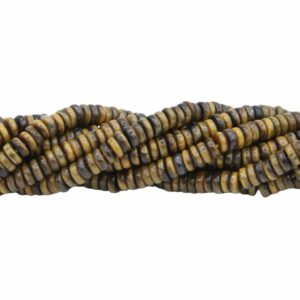 6 x 2mm Rondelle Shape Bead - Tiger Eye - 39cm Strand