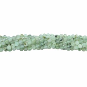 4mm Prehnite - Round Faceted - 39cm Strand
