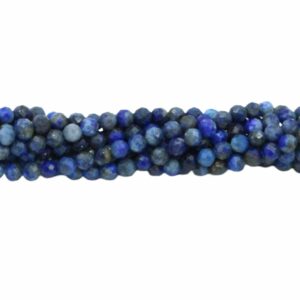 4mm Round Faceted - Lapis - 39cm Strand