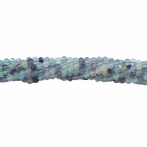 4mm Round Faceted - Fluorite - 39cm Strand