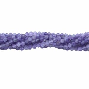 4mm Round Faceted - Amethyst - 39cm Strand