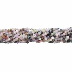 4mm Round Faceted - Mix Stone - 39cm Strand