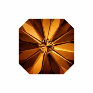 Swarovski 4650 – Square Octagon Rivoli - 14mm - Mediera Topaz F