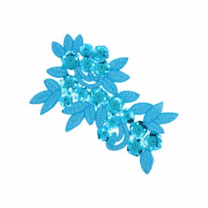 37cm - Floral Motif - Light Blue