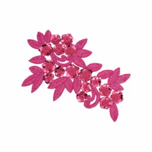 37cm - Floral Motif - Dark Pink