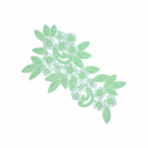 37cm - Floral Motif - Light Green