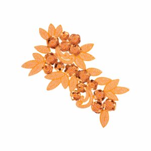 37cm - Floral Motif - Orange