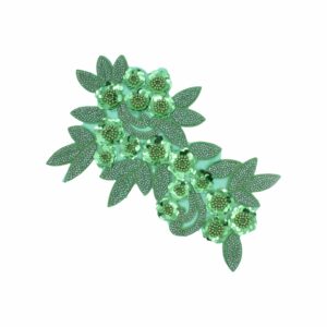 37cm - Floral Motif - Green