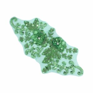 39cm - Floral Motif - Green