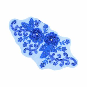 39cm - Floral Motif - Blue