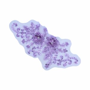 39cm - Floral Motif - Light Purple