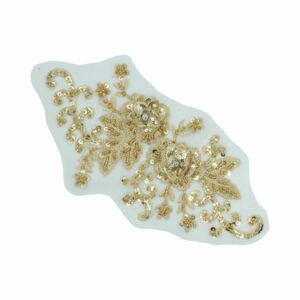 39cm - Floral Motif - Gold