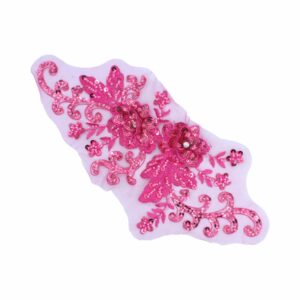 39cm - Floral Motif - Dark Pink
