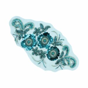 28cm - Floral Motif - Teale