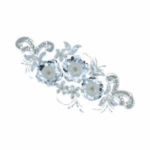 28cm - Floral Motif - Silver