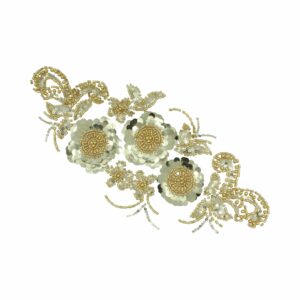 28cm - Floral Motif - Gold