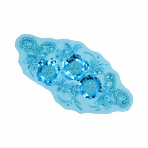 28cm - Floral Motif - Light Blue