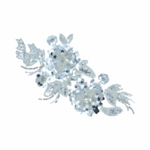 30cm - Floral Motif - Silver
