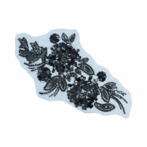 30cm - Floral Motif - Black