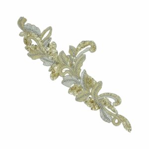 44cm - Floral Motif - Gold / Silver