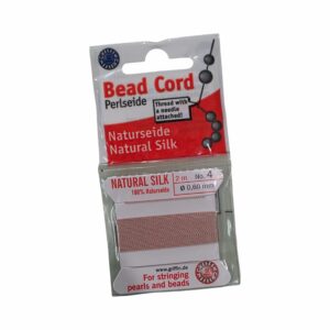 Natural Silk Bead Cord - 0.6mm - Light Pink