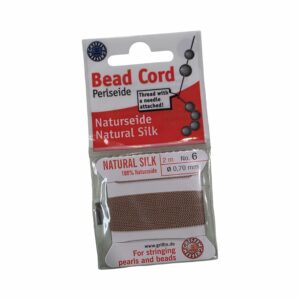 Natural Silk Bead Cord - 0.7mm - Beige