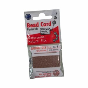 Natural Silk Bead Cord - 0.8mm - Beige