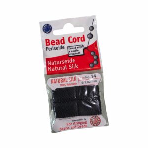 Natural Silk Bead Cord - 1.02mm - Black