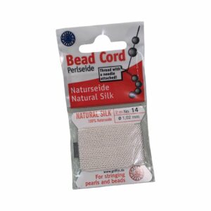 Natural Silk Bead Cord - 1.02mm - White