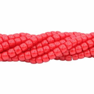 Abacus Spacer Beads - Glass - 8 x 6mm - 39cm Strand - Red