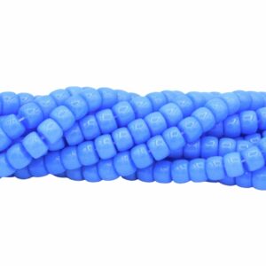 Abacus Spacer Beads - Glass - 8 x 6mm - 39cm Strand - Blue