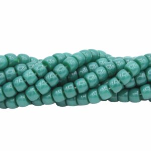 Abacus Spacer Beads - Glass - 8 x 6mm - 39cm Strand - Green