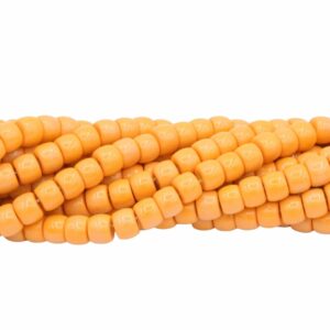 Abacus Spacer Beads - Glass - 8 x 6mm - 39cm Strand - Orange