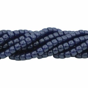 Abacus Spacer Beads - Glass - 8 x 6mm - 39cm Strand - Midnight Blue