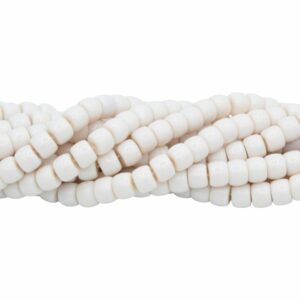 Abacus Spacer Beads - Glass - 8 x 6mm - 39cm Strand - Beige