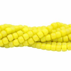 Abacus Spacer Beads - Glass - 8 x 6mm - 39cm Strand - Yellow