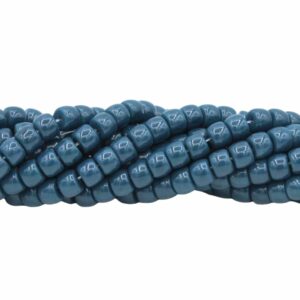 Abacus Spacer Beads - Glass - 8 x 6mm - 39cm Strand - Dark Blue