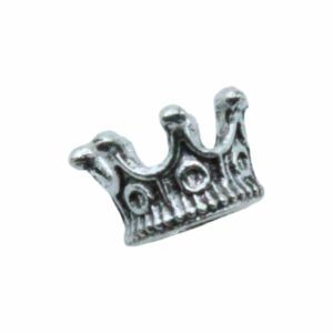 Crown Bead - 10mm - Antique Silver