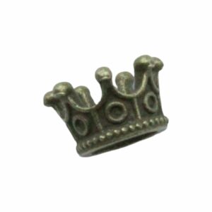 Crown Bead - 10mm - Antique Brass