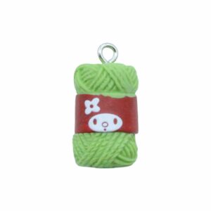 Knitting Wool Charms - 18mm - Green