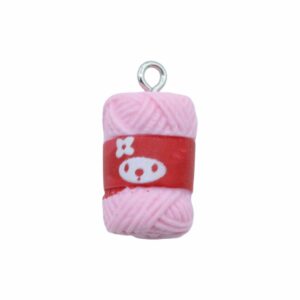 Knitting Wool Charms - 18mm - Pink