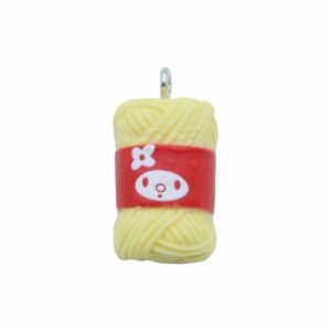 Knitting Wool Charms - 18mm - Yellow