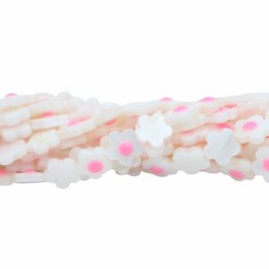 Shell Flower Beads - 10mm - 39cm Strand - Pink