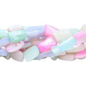 Shell Bone Beads - 10 to 16mm - 37cm Strand - Mixed Colour