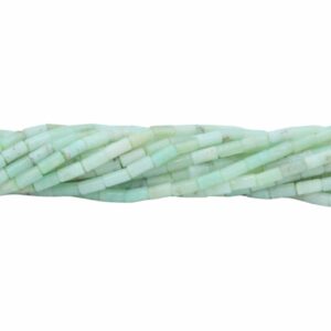 4 x 2mm Tube Bead - Green Opal - 38cm Strand