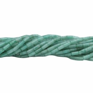 4 x 2mm Tube Bead - Green Aventurine - 38cm Strand