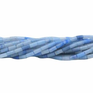 4 x 2mm Tube Bead - Blue Aventurine - 38cm Strand