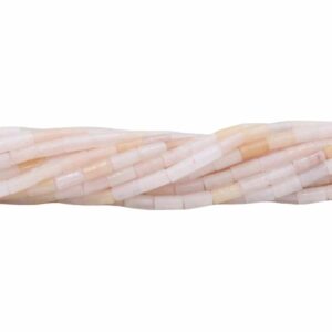 4 x 2mm Tube Bead - Pink Aventurine - 38cm Strand